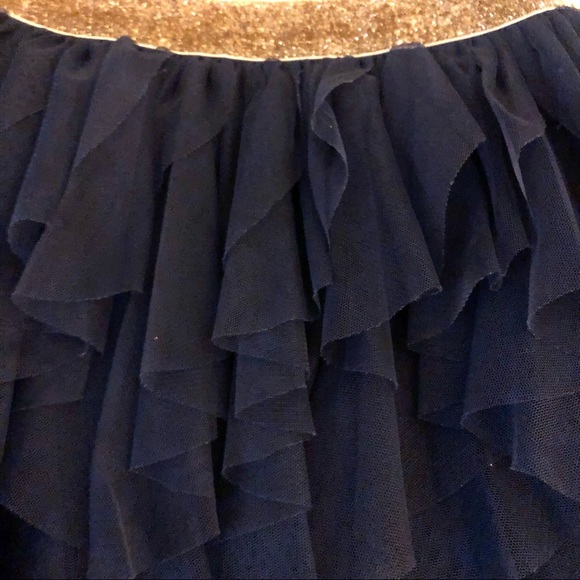 OshKosh layered chiffon navy blue and gold skirt sz 7/8 - Picture 3 of 4